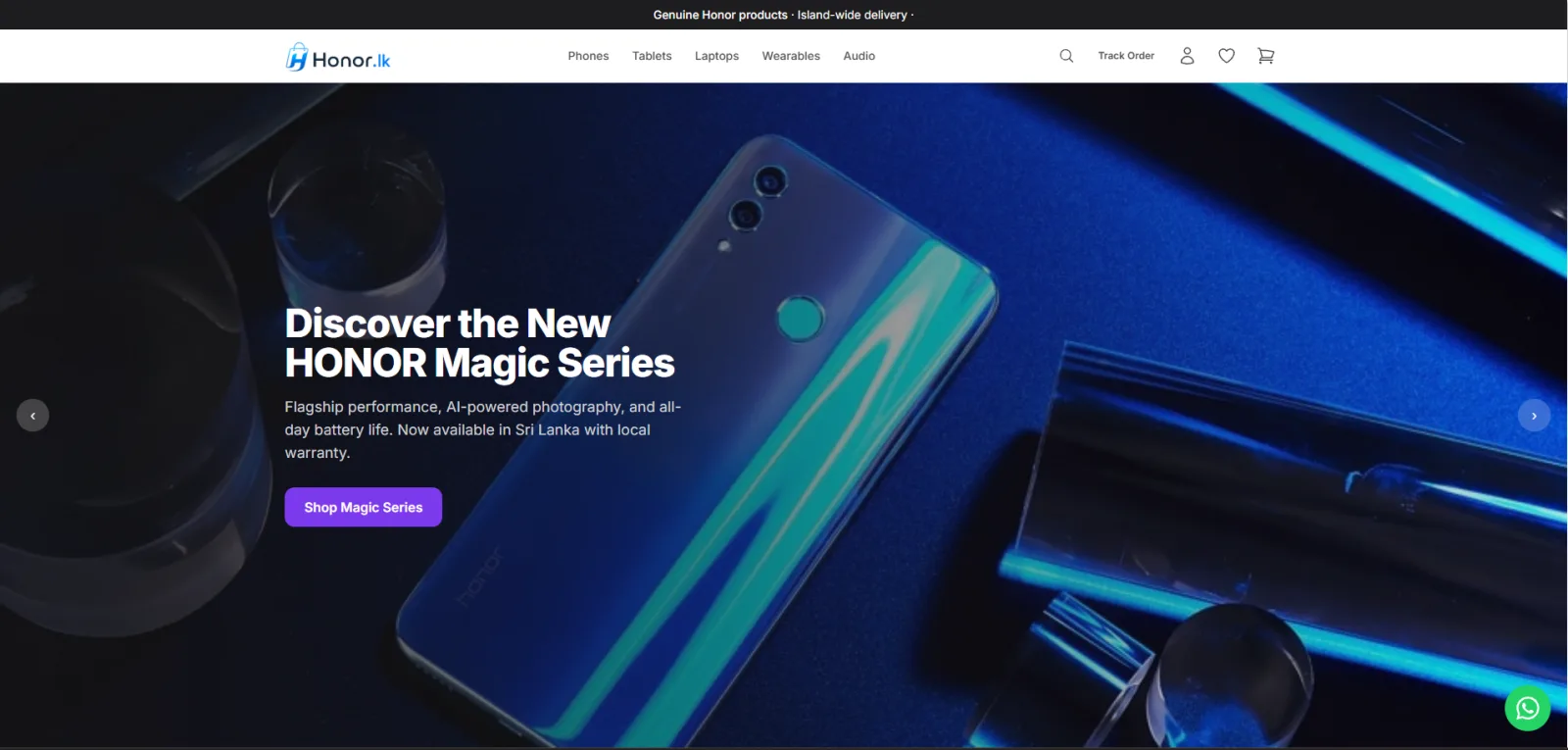 Honor lk — PHP, Tailwind CSS, JS project by Udavin Wijesundara